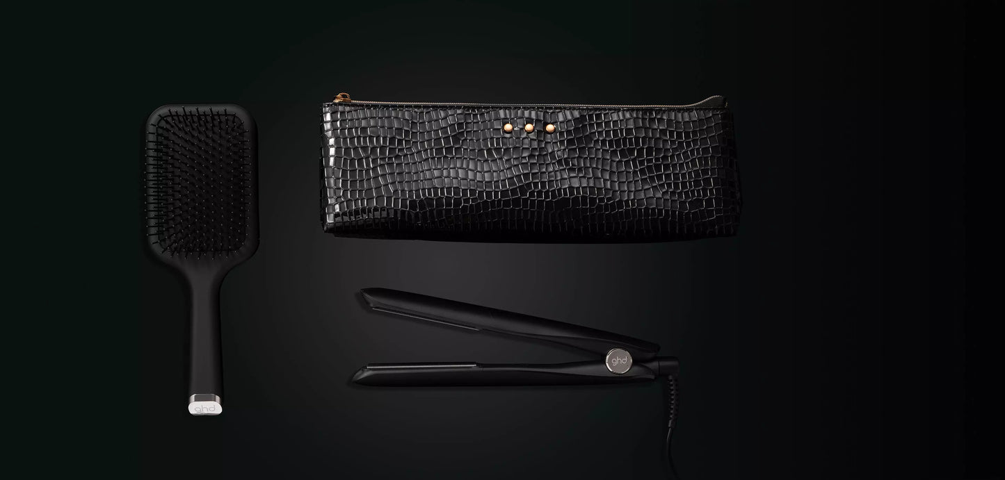 GHD Gift Set Gold – Lisseur & Brosse Paddle